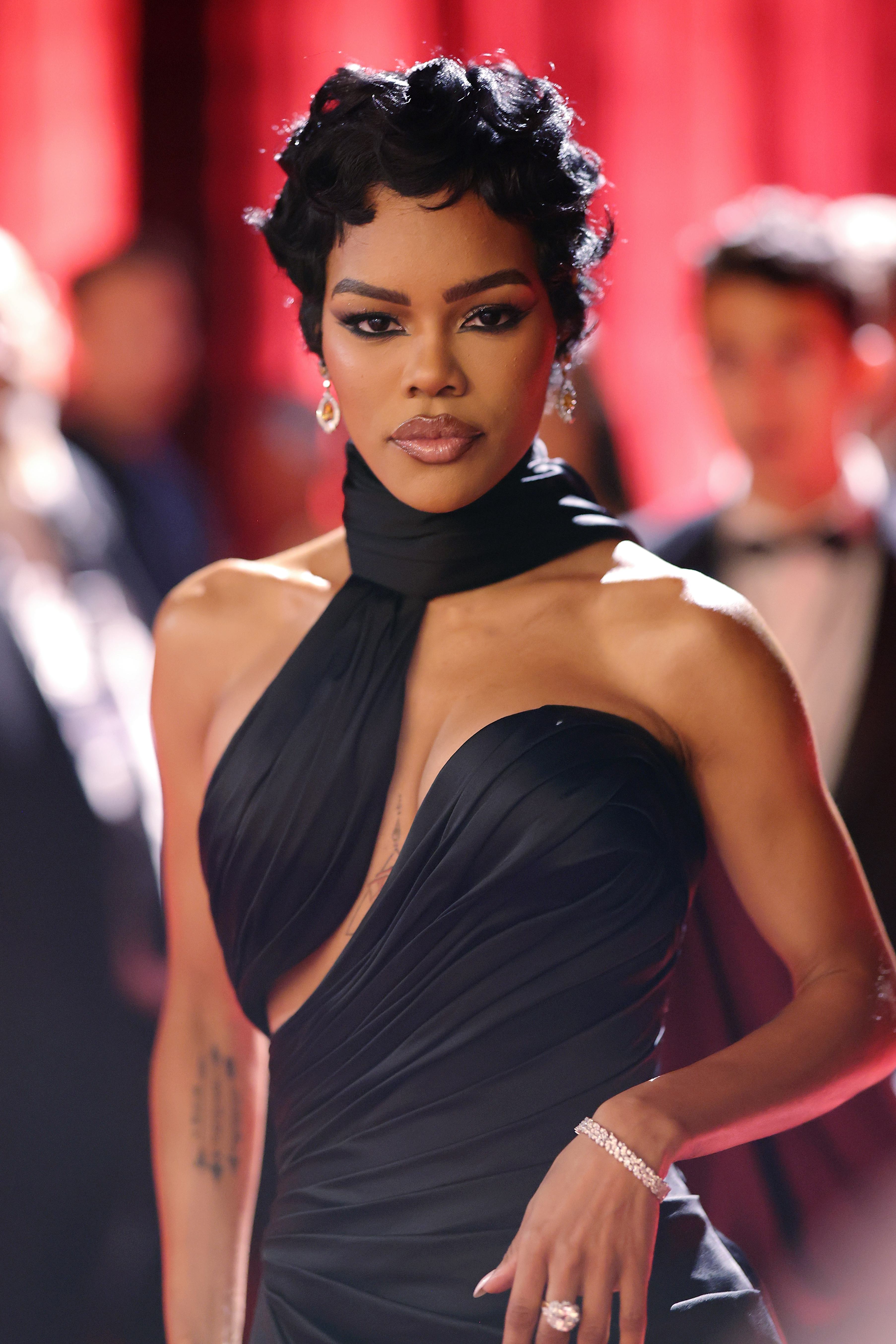 Teyana Taylor at the 2026 Golden Globes 