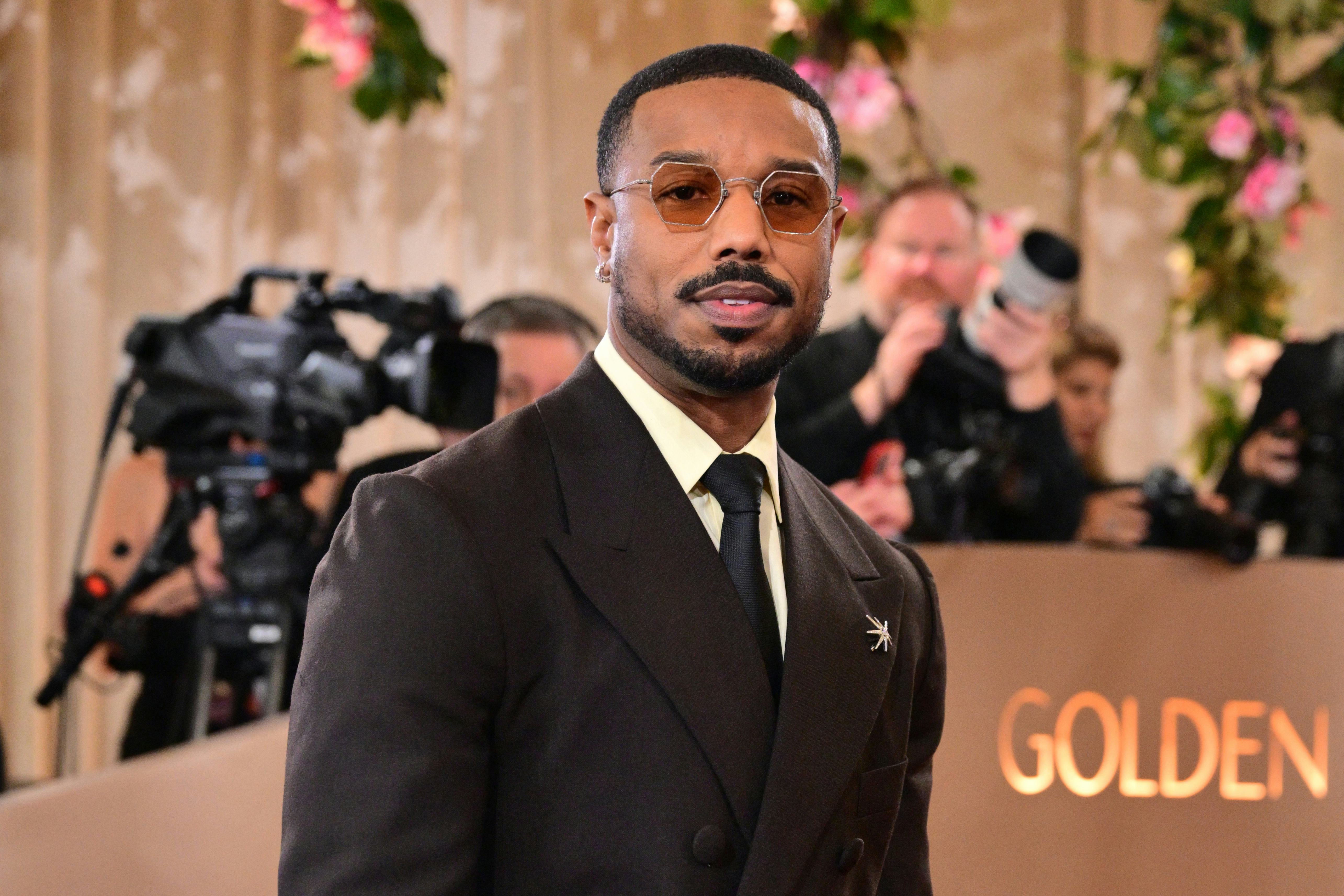 US actor Michael B. Jordan attends the 83rd annual Golden Globe Awards at the Beverly Hilton hotel i...