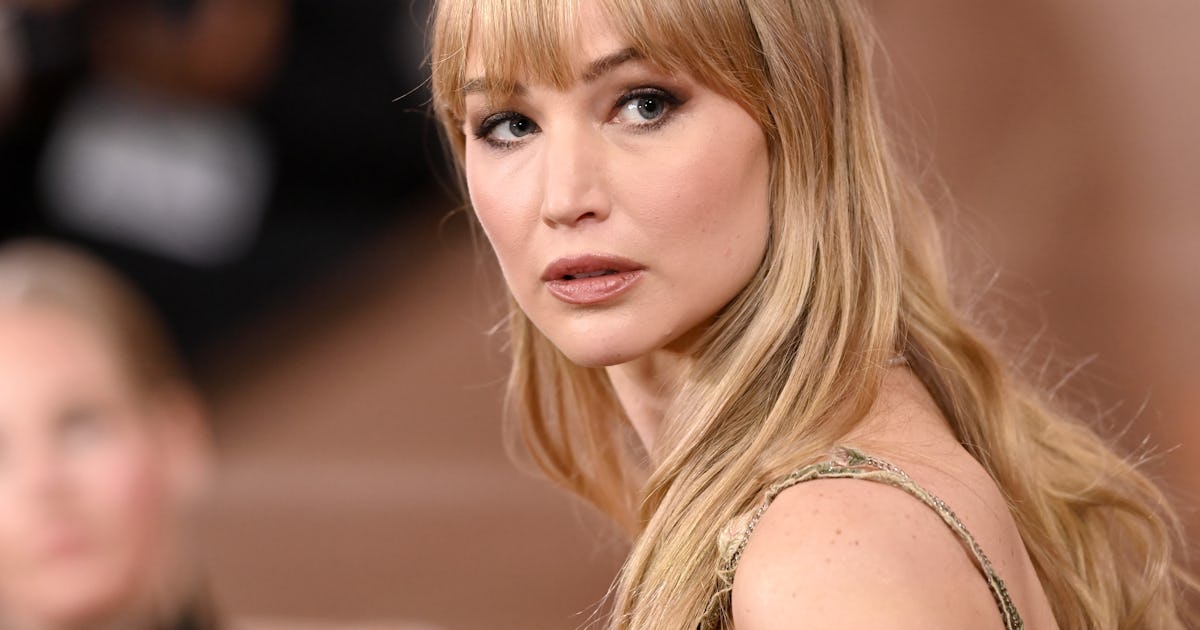 Jennifer Lawrence Redefined "Biker Chic" In A Leopard Fur Coat