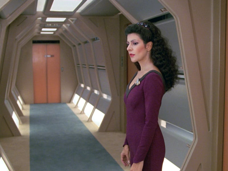 LOS ANGELES - JANUARY 8: Marina Sirtis as Counselor Deanna Troi in the STAR TREK: THE NEXT GENERATIO...