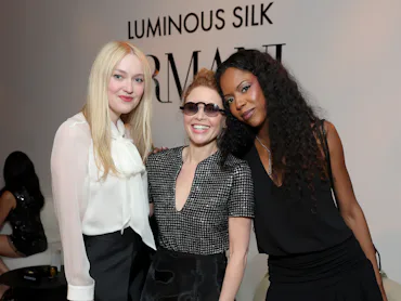 LOS ANGELES, CALIFORNIA - JANUARY 15: (L-R) Dakota Fanning, Natasha Lyonne and True Whitaker attend ...