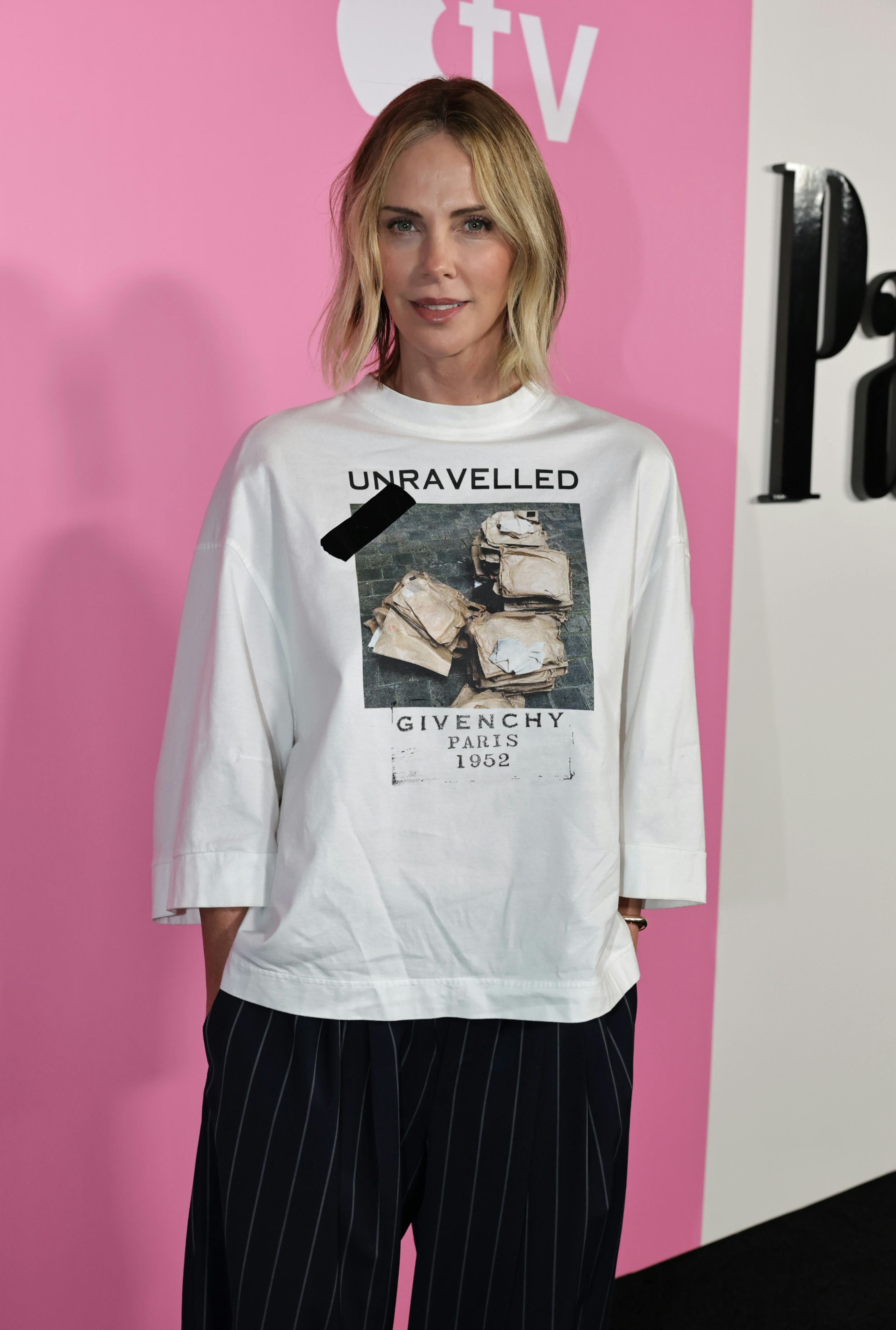 Charlize Theron's First Red Carpet of 2026 Signals a Graphic Tee Renaissance