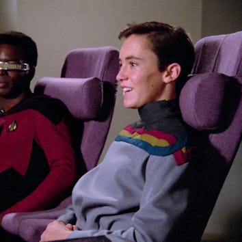 LOS ANGELES - JANUARY 9: LeVar Burton as Lt. Geordi La Forge and Will Wheaton as Wesley Crusher in t...