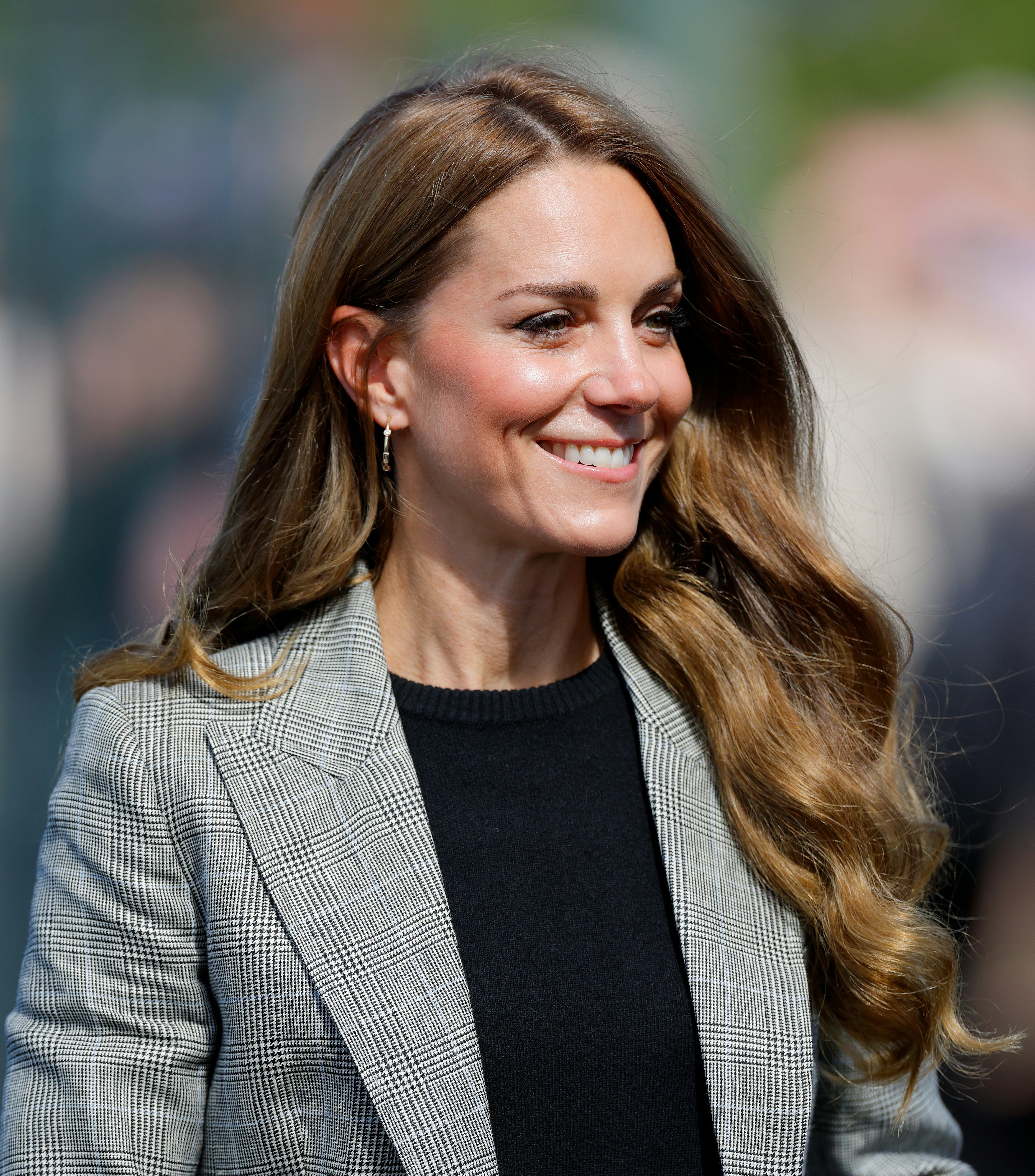 Kate Middleton's Navy Plaid Coat 
