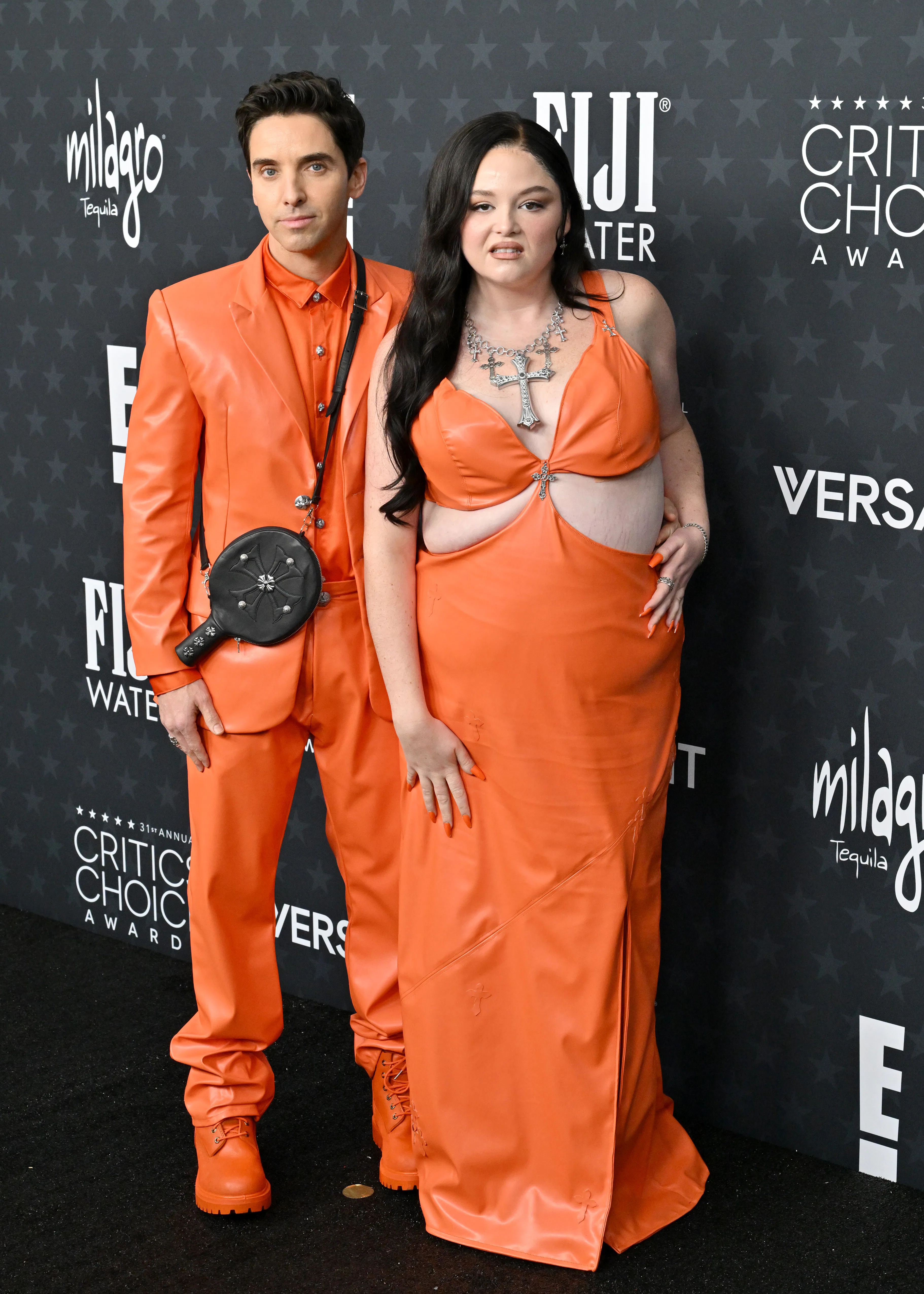 Paul W. Downs and Megan Stalter attend the 31st Annual Critics Choice Awards on Jan. 4 in Santa Moni...