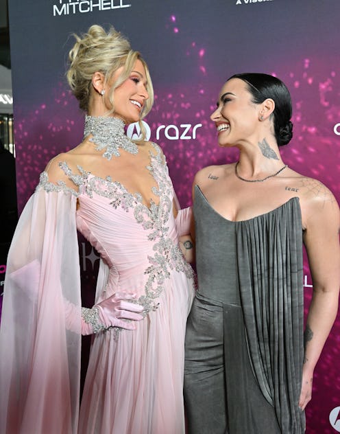 LOS ANGELES, CALIFORNIA - JANUARY 20: Paris Hilton and Demi Lovato attend the World Premiere of "Inf...