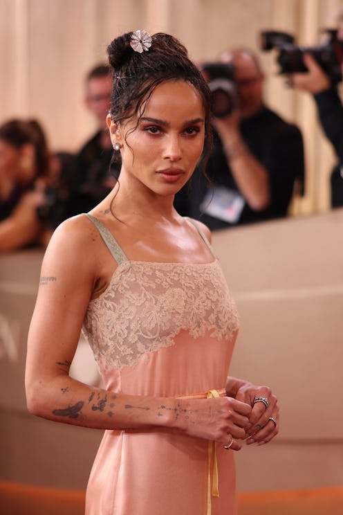 Zoe Kravitz in three quarter-profile at the Golden Globe Awards