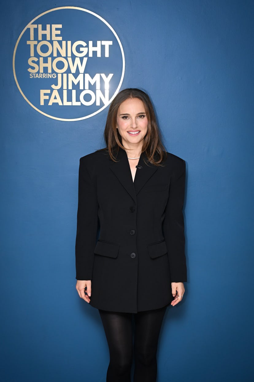 THE TONIGHT SHOW STARRING JIMMY FALLON -- Episode 2244 -- Pictured: Actress & film producer Natalie ...