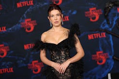 HOLLYWOOD, CALIFORNIA - NOVEMBER 06: Millie Bobby Brown attends the Los Angeles premiere of Netflix'...