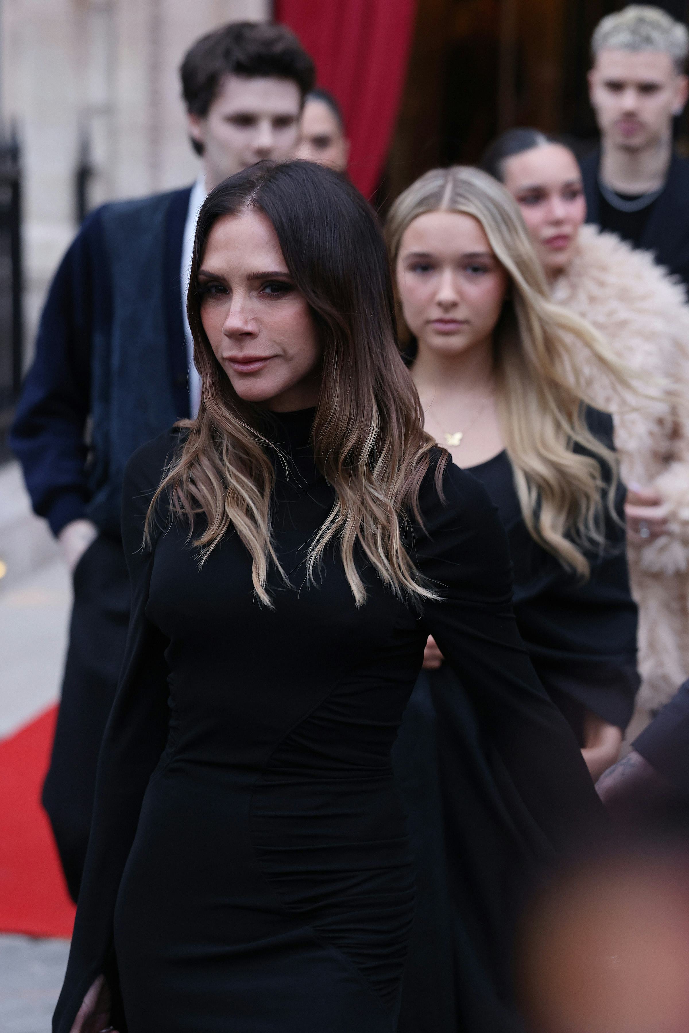 PARIS, FRANCE - JANUARY 26: Victoria Beckham leaving her hotel during Haute Couture Spring Summer 20...