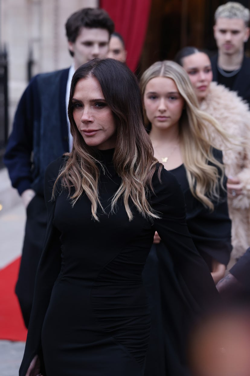 PARIS, FRANCE - JANUARY 26: Victoria Beckham leaving her hotel during Haute Couture Spring Summer 20...