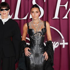 LONDON, ENGLAND - OCTOBER 22: Kris Jenner and Kim Kardashian attend the "All's Fair" London Premiere...