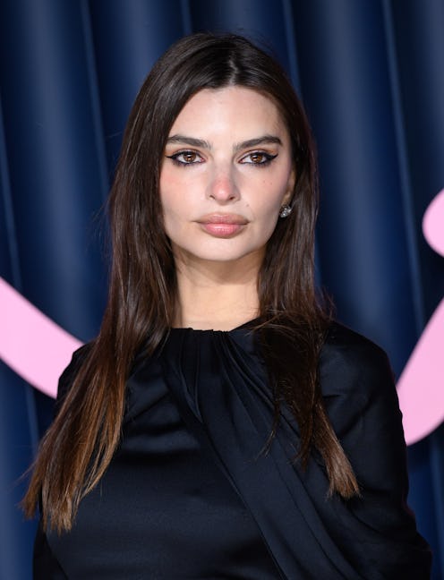 Emily Ratajkowski wore a crop top in a snowstorm.