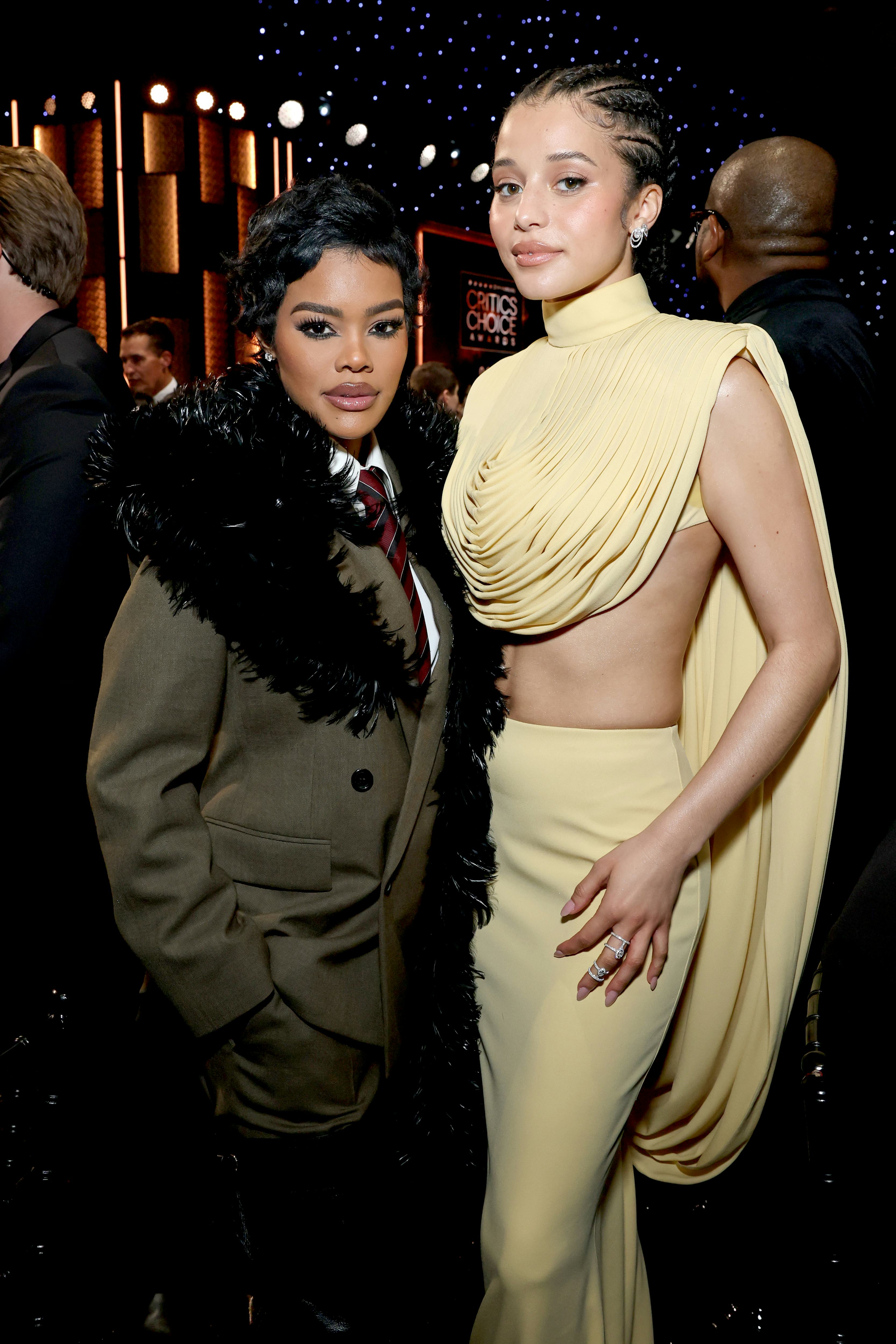 SANTA MONICA, CALIFORNIA - JANUARY 04: (L-R) Teyana Taylor and Chase Infiniti attend the 31st Annual...