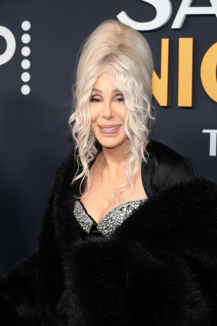 NEW YORK, NEW YORK - FEBRUARY 16: Cher attends SNL50: The Anniversary Special on February 16, 2025 i...