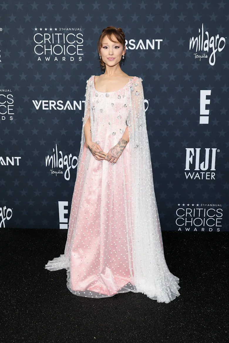 ariana grande pink cocktail dress Ariana Grande's Pink Tulle Gown and Vintage Dress Are Peak Glinda