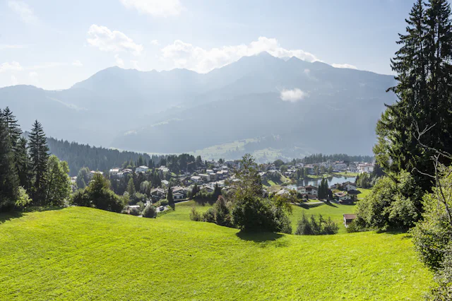 Laax dorf view, Laax, Switzerland.