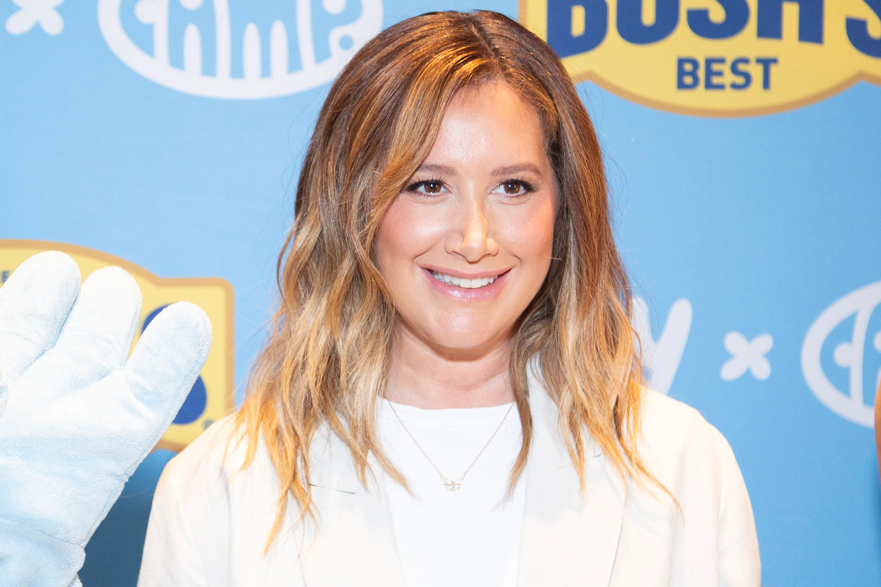 NEW YORK, NEW YORK - MAY 14: Ashley Tisdale attends the Bluey Baked Beans Campaign Kickoff on May 14...