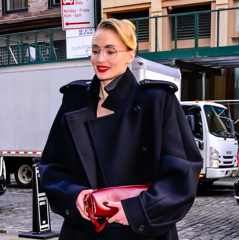 NEW YORK, NEW YORK - JANUARY 07: Sophie Turner is seen on January 07, 2026 in New York City. (Photo ...