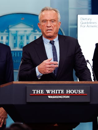 Mehmet Oz, administrator of the Centers for Medicare & Medicaid Services, from left, Robert F. Kenne...