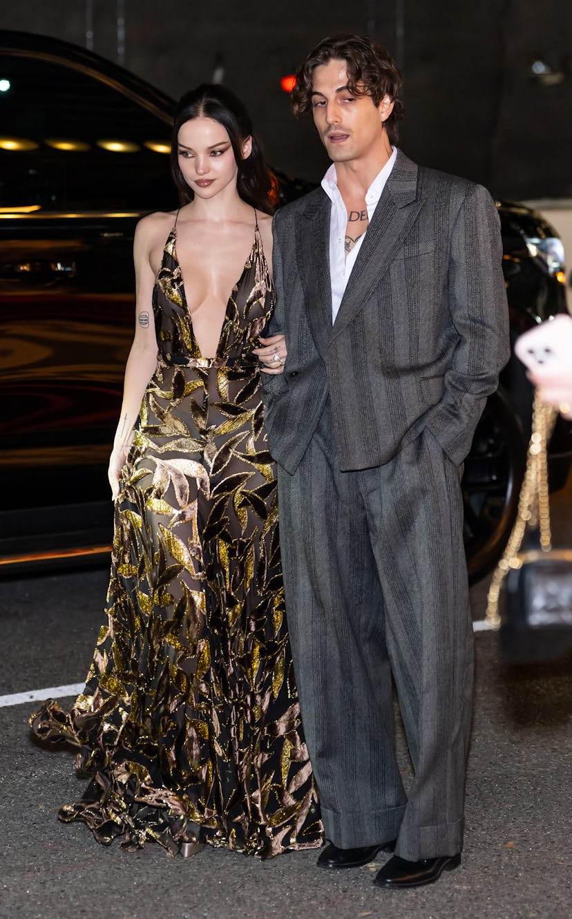 NEW YORK, NEW YORK - NOVEMBER 04: Singer/actress Dove Cameron and singer-songwriter Damiano David at...