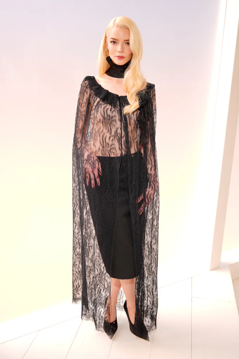 Anya Taylor-Joy at the Christian Dior fashion show as a part of RTW Spring/Summer 2027 fashion week ...