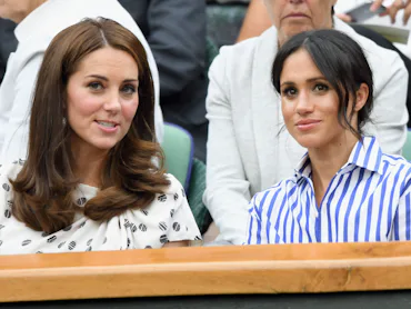 LONDON, ENGLAND - JULY 14: Catherine, Duchess of Cambridge and Meghan, Duchess of Sussex attends da...