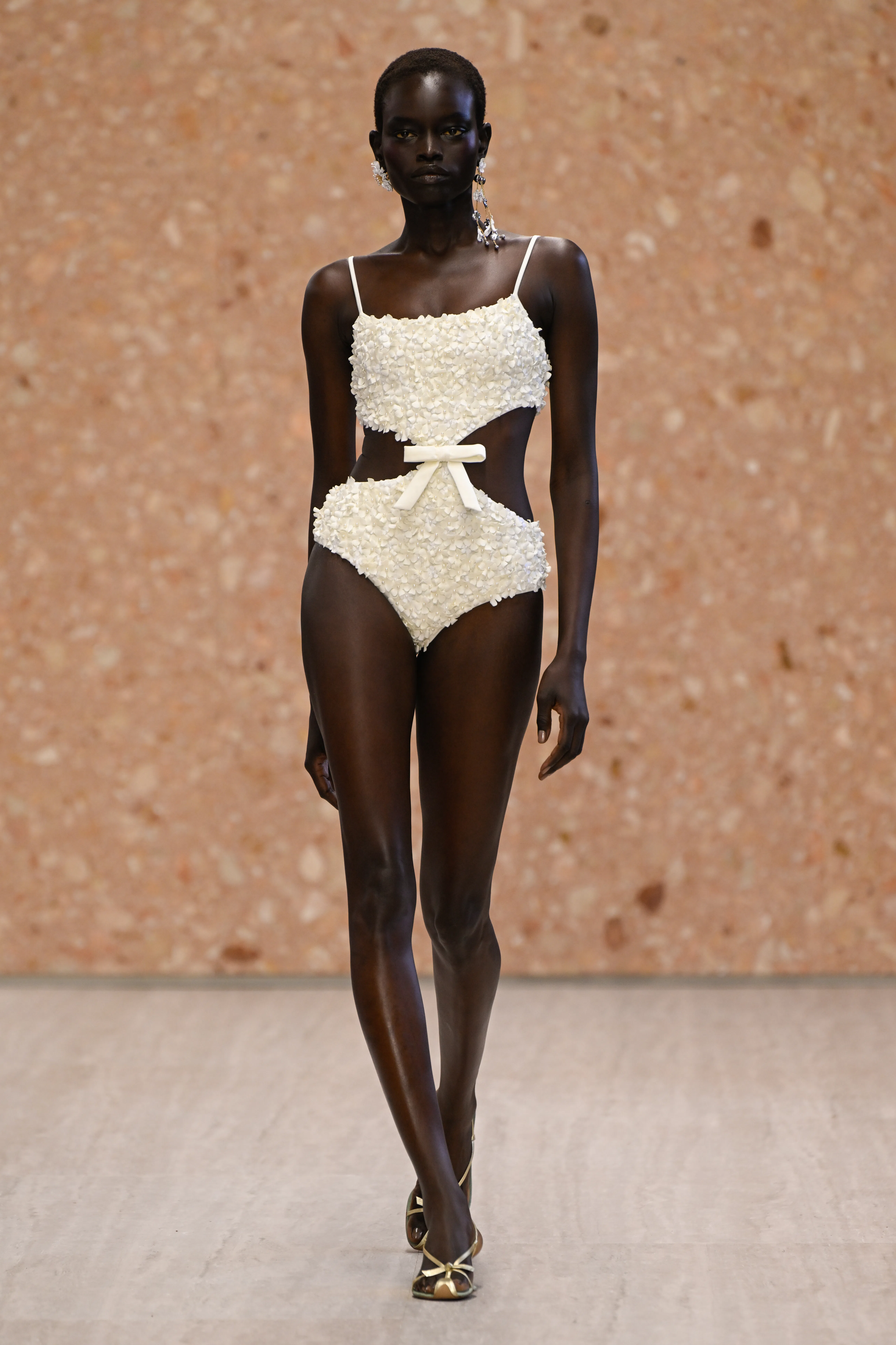 Model on the runway at the Chloé fashion show as a part of Paris RTW Spring/Summer 2027 fashion week...