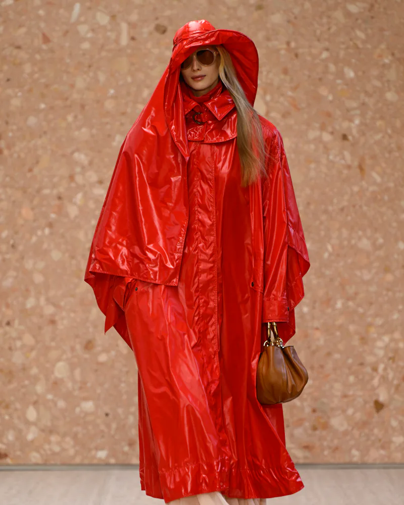 Model on the runway at the Chloé fashion show as a part of Paris RTW Spring/Summer 2027 fashion week