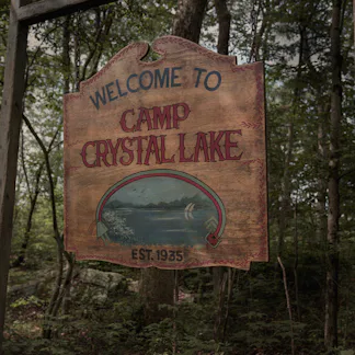 CRYSTAL LAKE -- "Crystal Lake Sign" -- Pictured: Camp Crystal Lake -- (Photo by: Matt Infante/Peacoc...