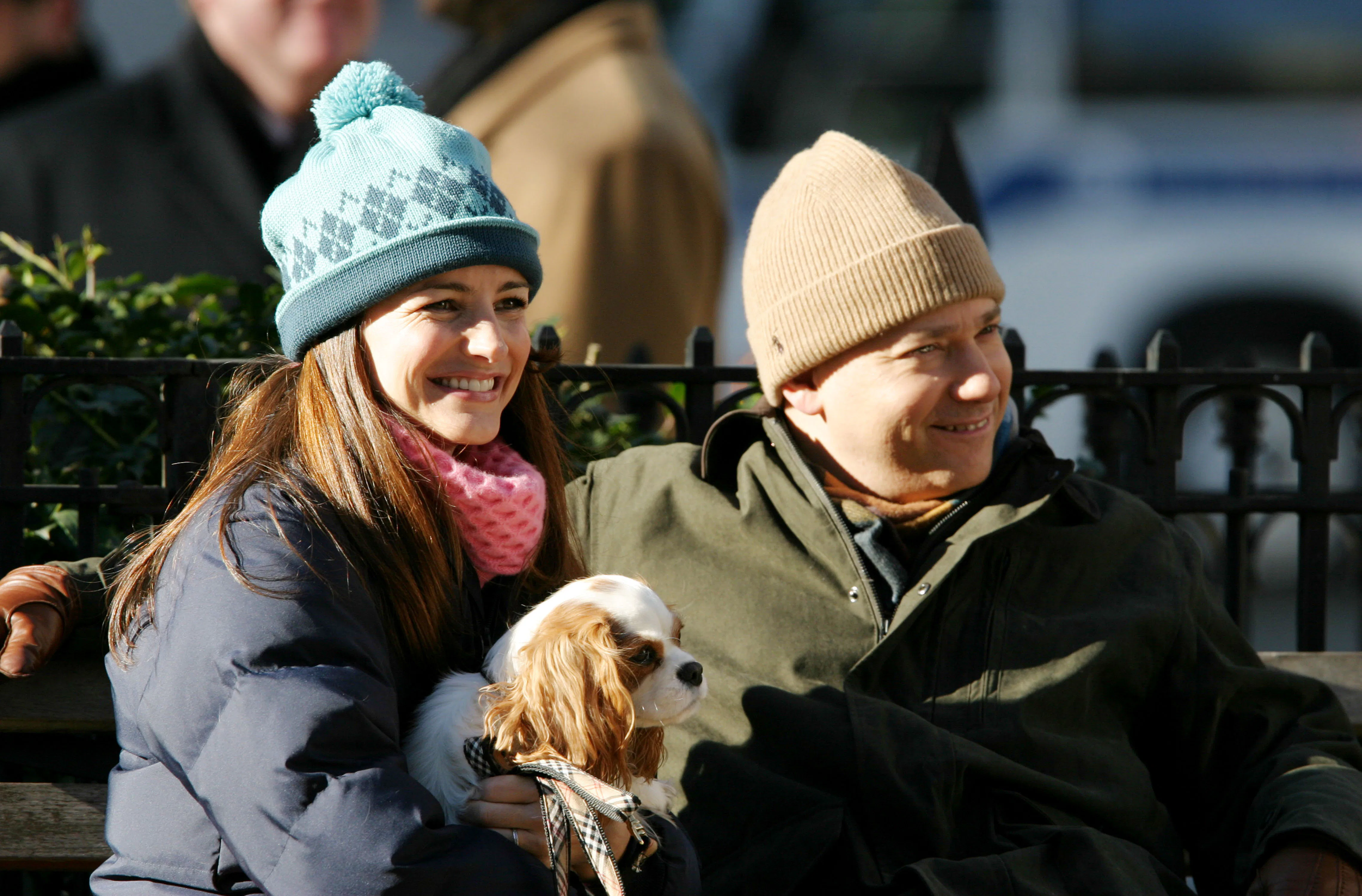 Kristin Davis and Evan Handler during Kristin Davis on the Set of Sex and the City - December 12, 20...