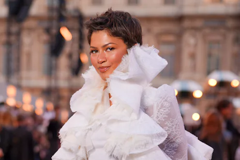 Zendaya at the Louis Vuitton fashion show as part of Paris RTW Spring/Summer 2027 fashion week held ...