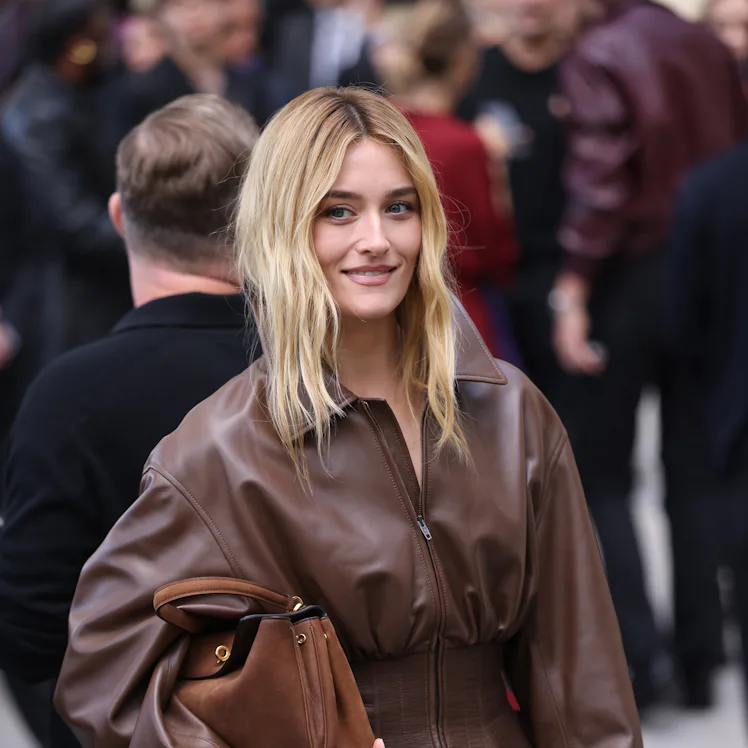 PARIS, FRANCE - OCTOBER 01: Sarah Pidgeon attends Balenciaga during Day Four of Paris Fashion Week -...
