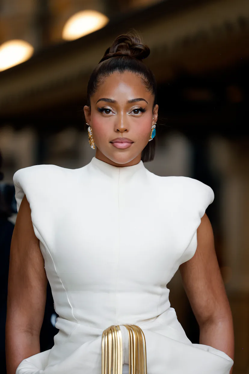 Jordyn Woods-Towns at Vogue World 2026 with frosted eyeshadow