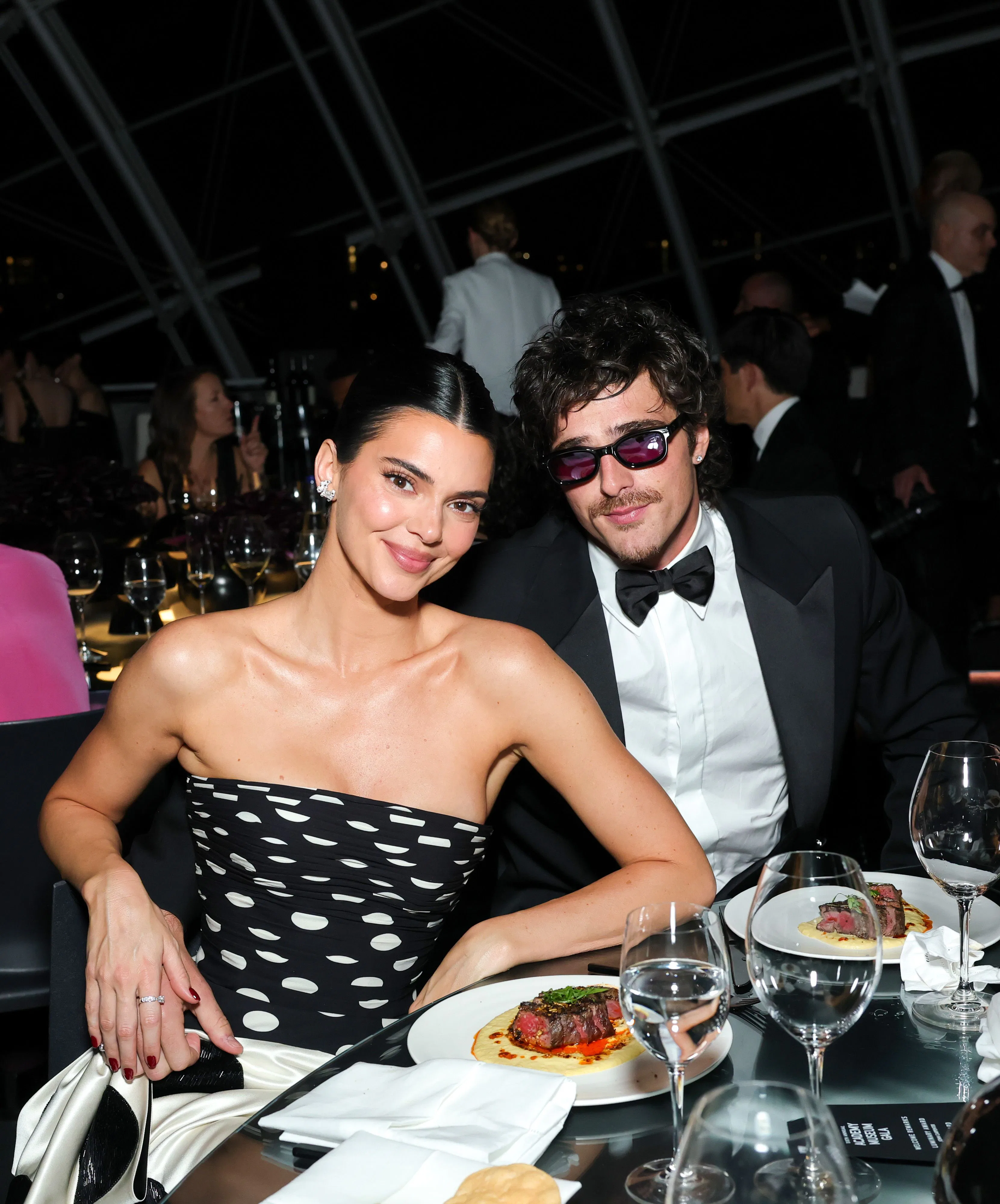 LOS ANGELES, CALIFORNIA - OCTOBER 17: (EDITORIAL USE ONLY) (L-R) Kendall Jenner and Jacob Elordi att...