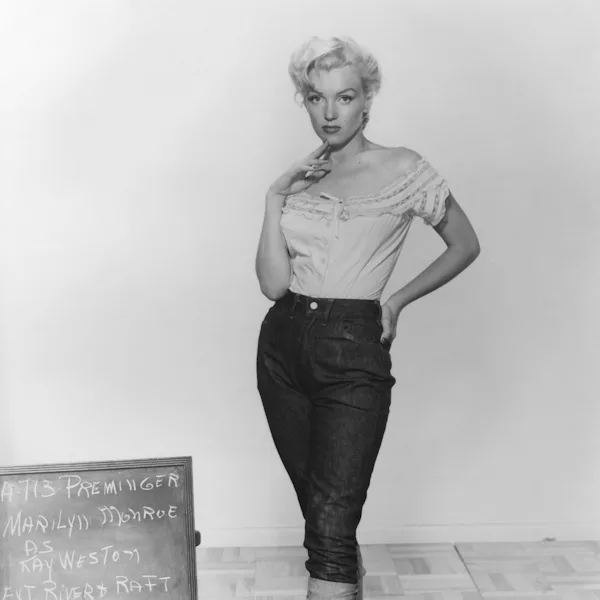 Marilyn Monroe 1953 poses for wardrobe test photo for the classic western 'River of No Return'. (Pho...