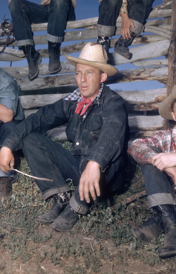 American actor and singer Bing Crosby (1904 - 1977) with his sons Gary, Phillip, Dennis and Lindsay,...