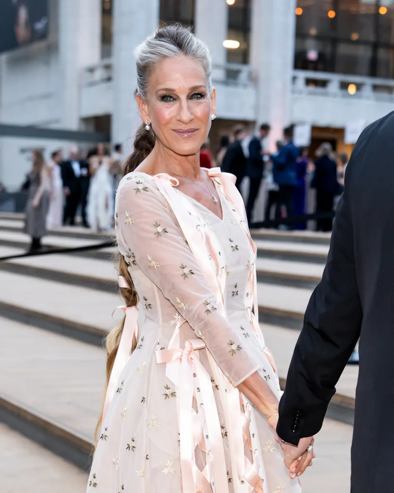Sarah Jessica Parker with a braided ponytail at the ballet