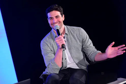 ATLANTA, GEORGIA - FEBRUARY 10: Joe Amabile speaks onstage at “Click Bait” with Bachelor Nation LIVE...