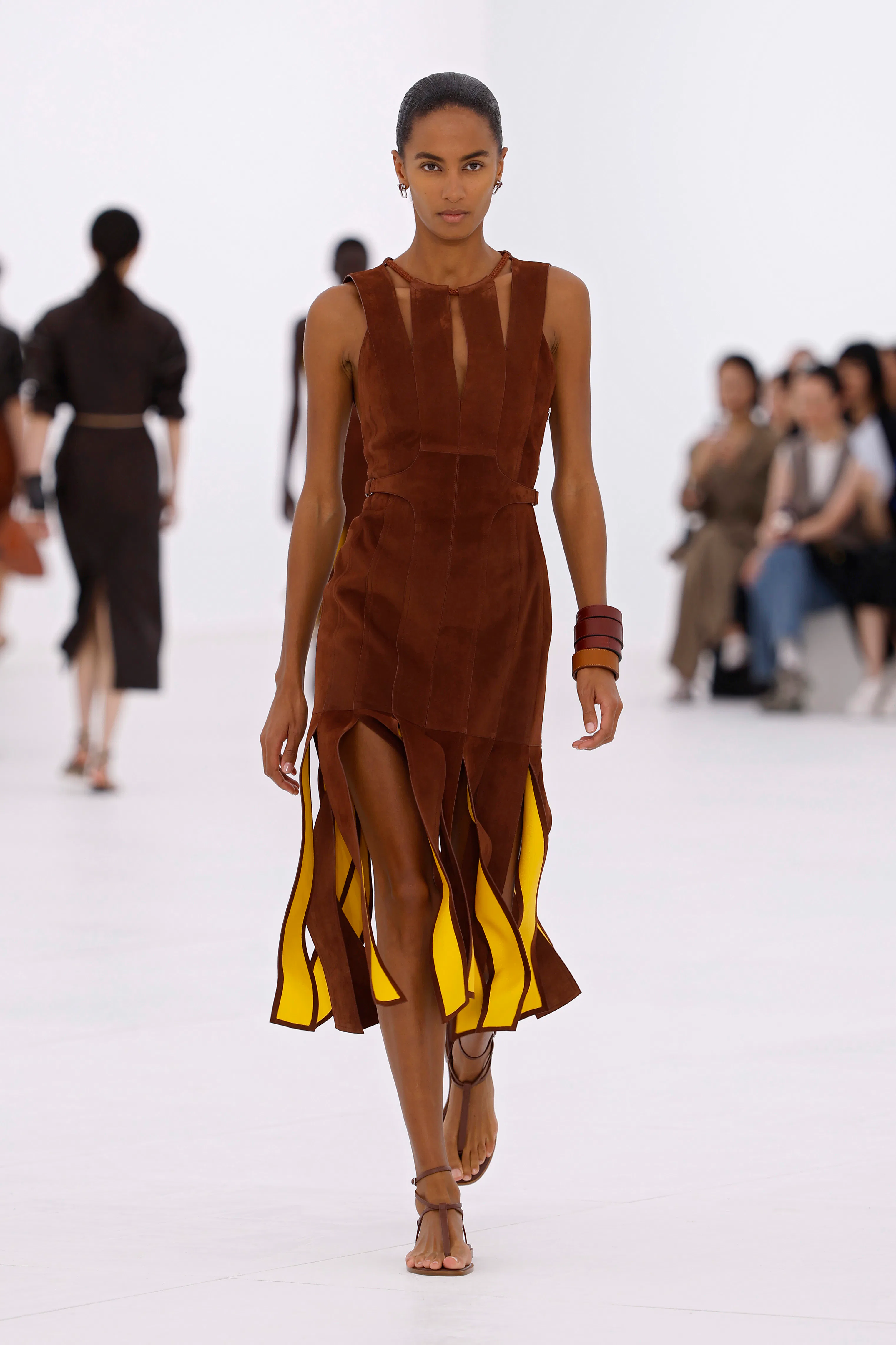 A model walks the runway during the Hermès Womenswear Spring/Summer 2027 show 