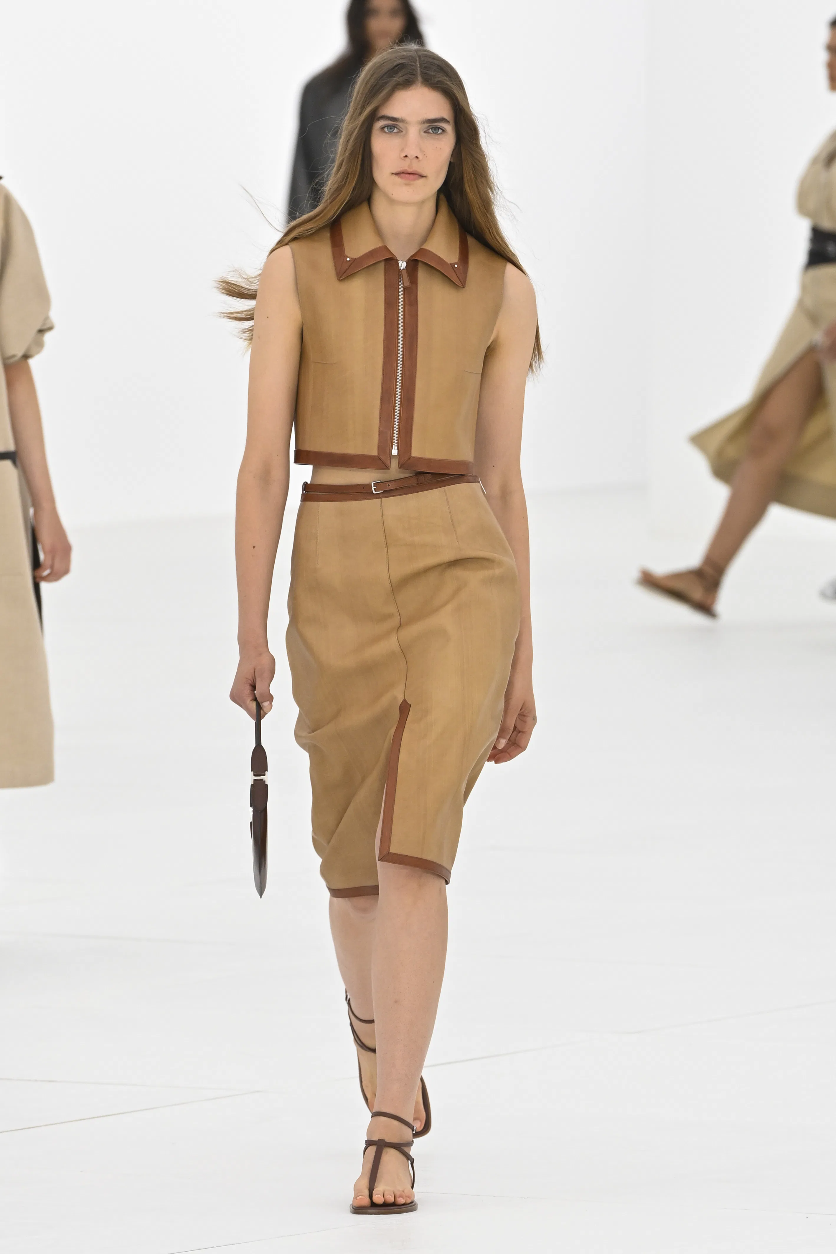 A model walks the runway during the Hermes Ready to Wear Spring/Summer 2027 fashion show 