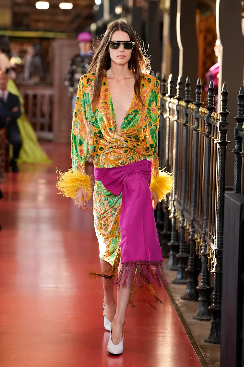 A model walks the runway during the Valentino Womenswear Spring/Summer 2027 show