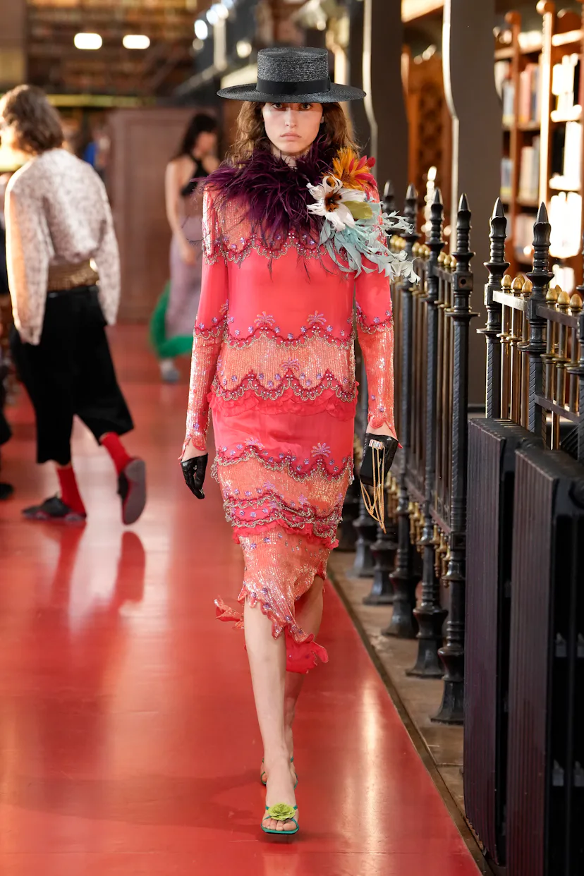 A model walks the runway during the Valentino Womenswear Spring/Summer 2027 show