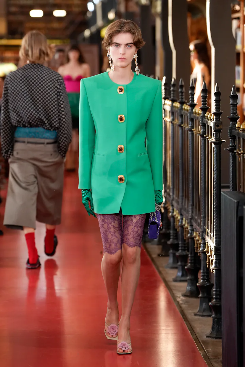 A model walks the runway during the Valentino Womenswear Spring/Summer 2027 show
