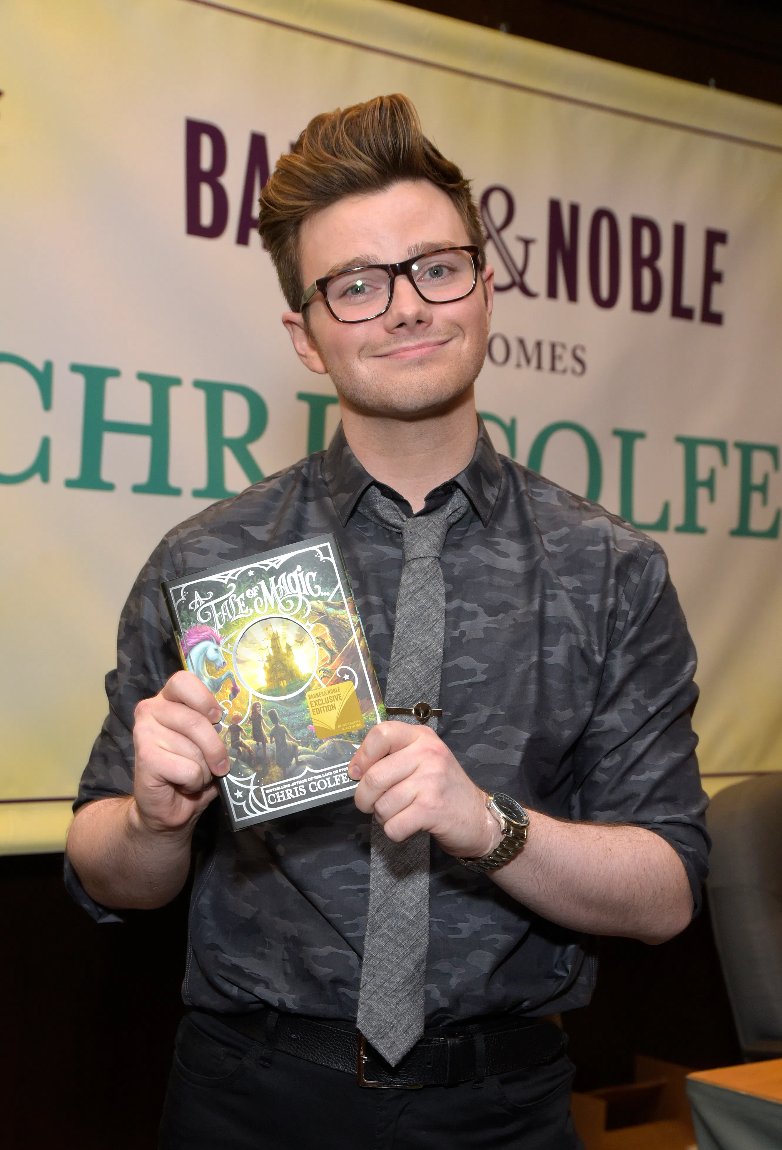 Chris Colfer attends a signing event for his new book "A Tale of Magic" at Barnes & Noble