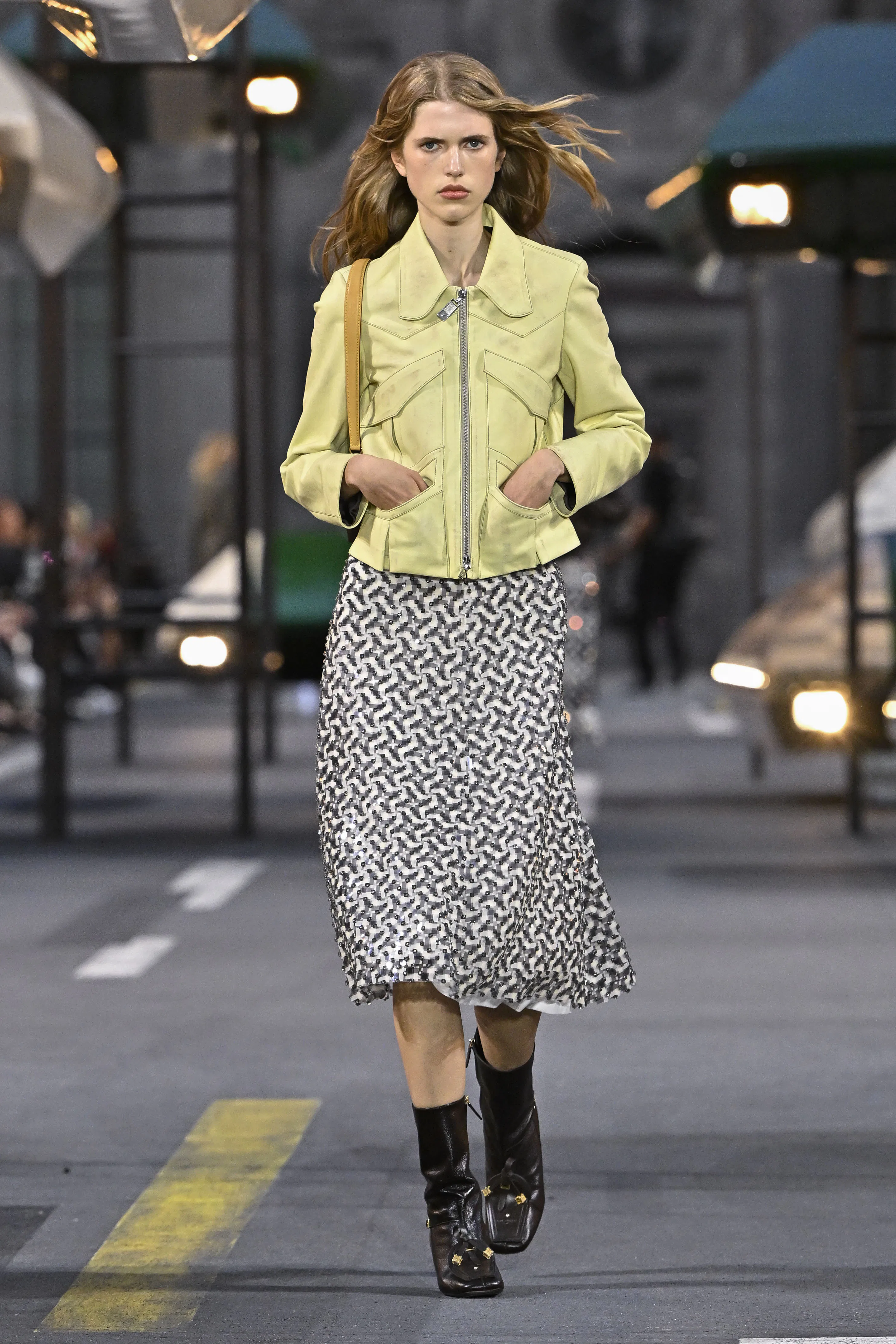 A model walks the runway during the Louis Vuitton Ready to Wear Spring/Summer 2027 fashion show 