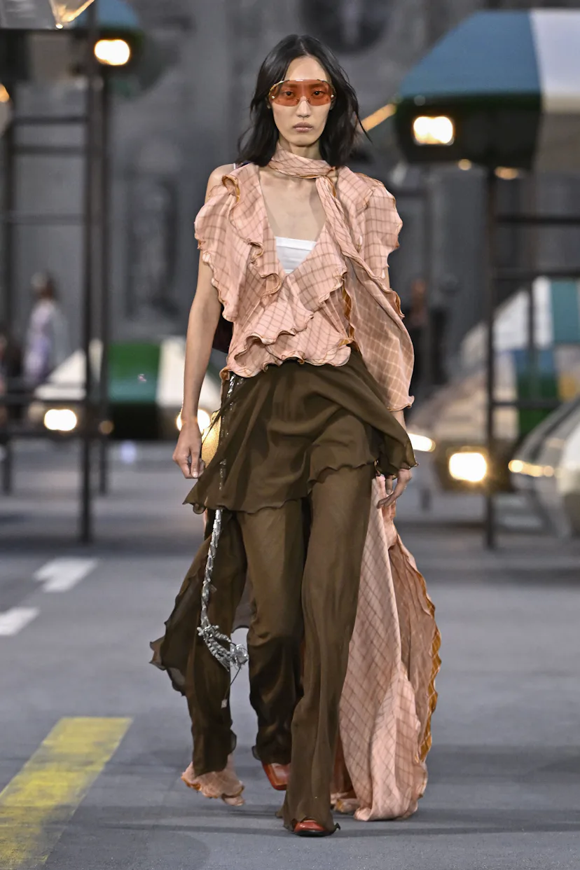 A model walks the runway during the Louis Vuitton Ready to Wear Spring/Summer 2027 fashion show