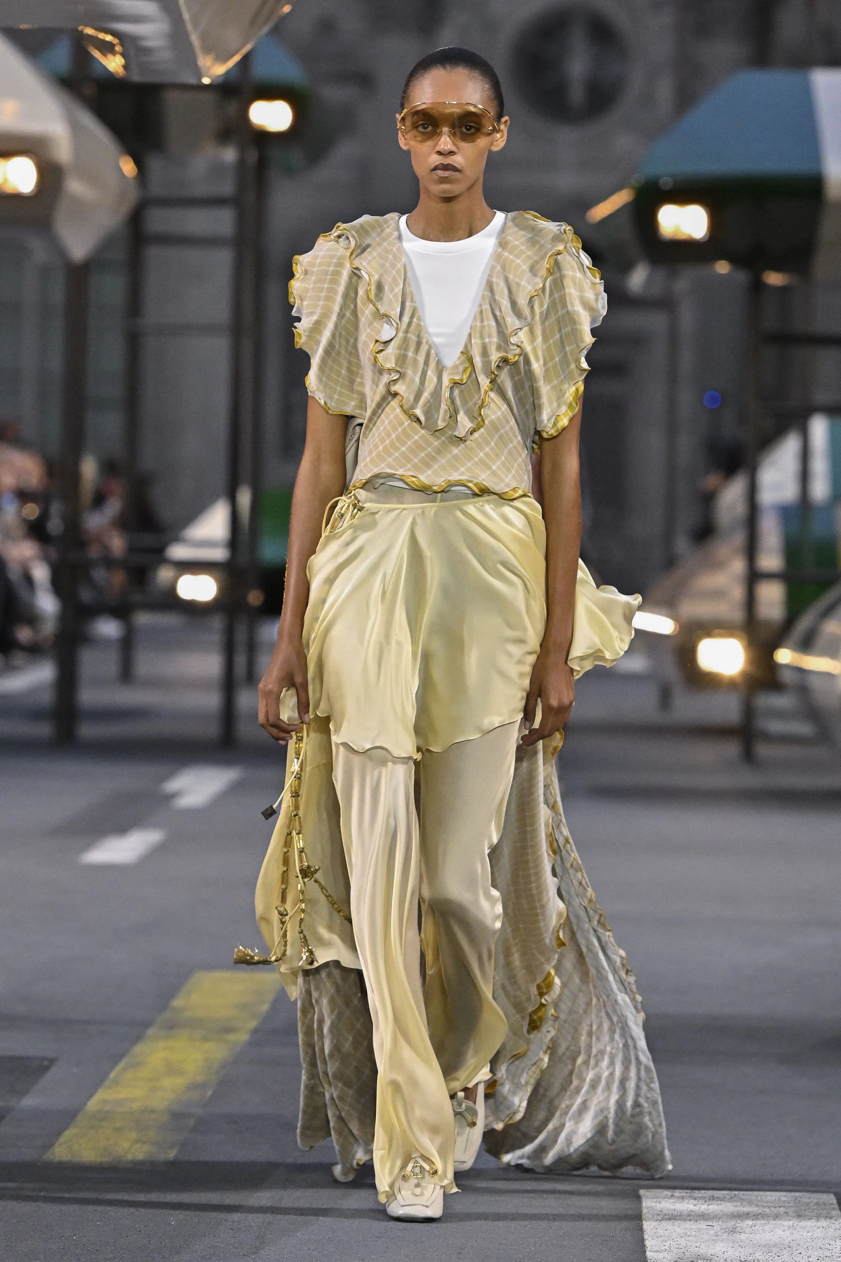 A model walks the runway during the Louis Vuitton Ready to Wear Spring/Summer 2027 fashion show 