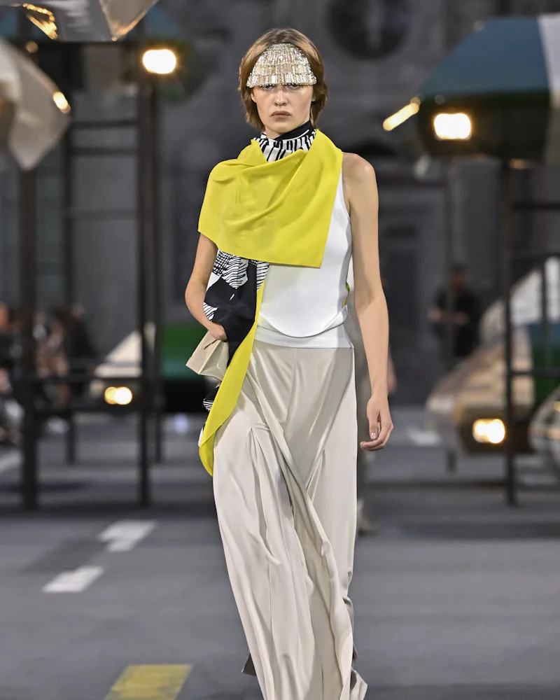 A model walks the runway during the Louis Vuitton Ready to Wear Spring/Summer 2027 fashion show