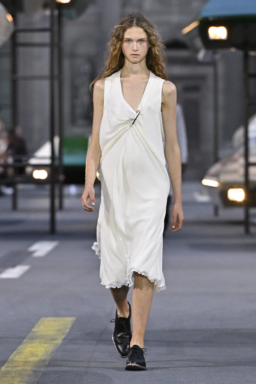 A model walks the runway during the Louis Vuitton Ready to Wear Spring/Summer 2027 fashion show